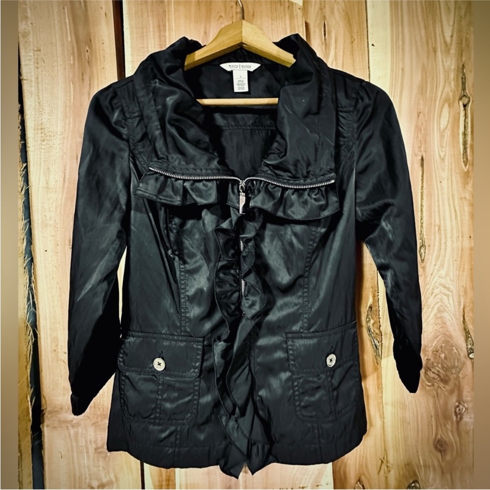 WHBM Black Ruffle Jacket - Picture 5 of 9